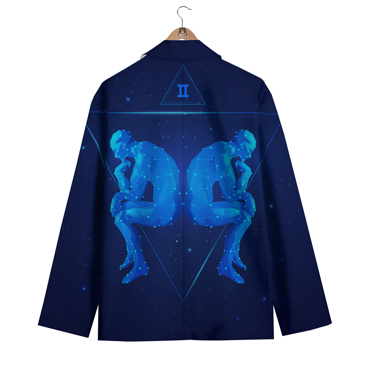 Constellation Gemini Print Men's Blazer-grizzshop