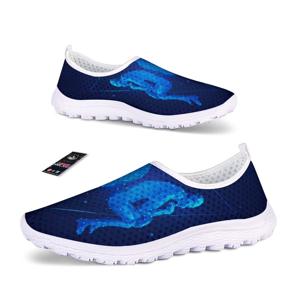 Constellation Gemini Print Nurse Shoes-grizzshop