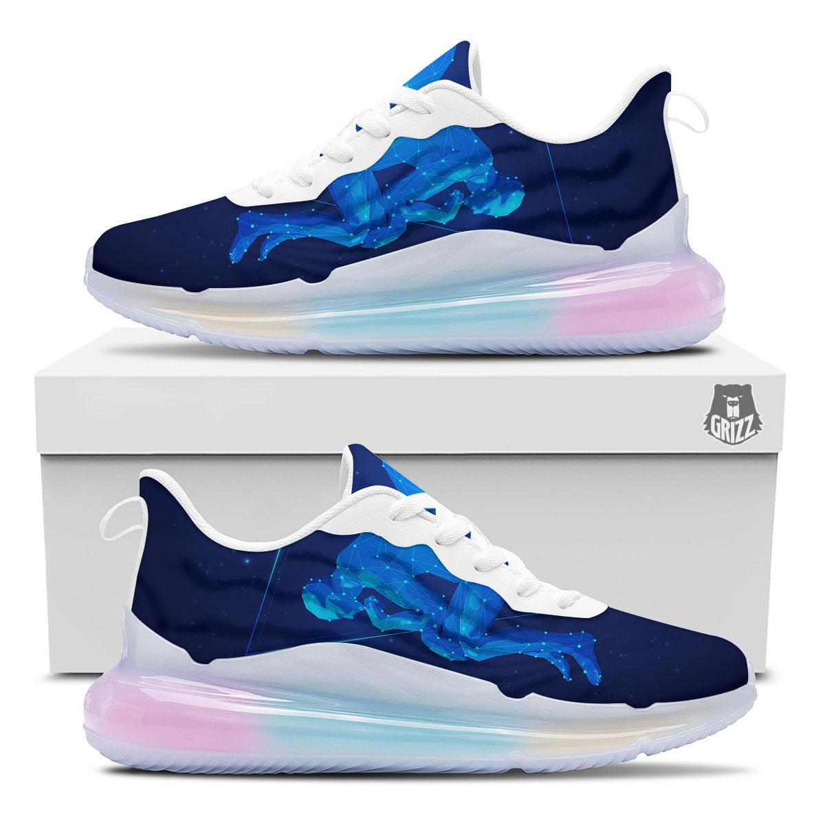 Constellation Gemini Print Running Sneakers-grizzshop