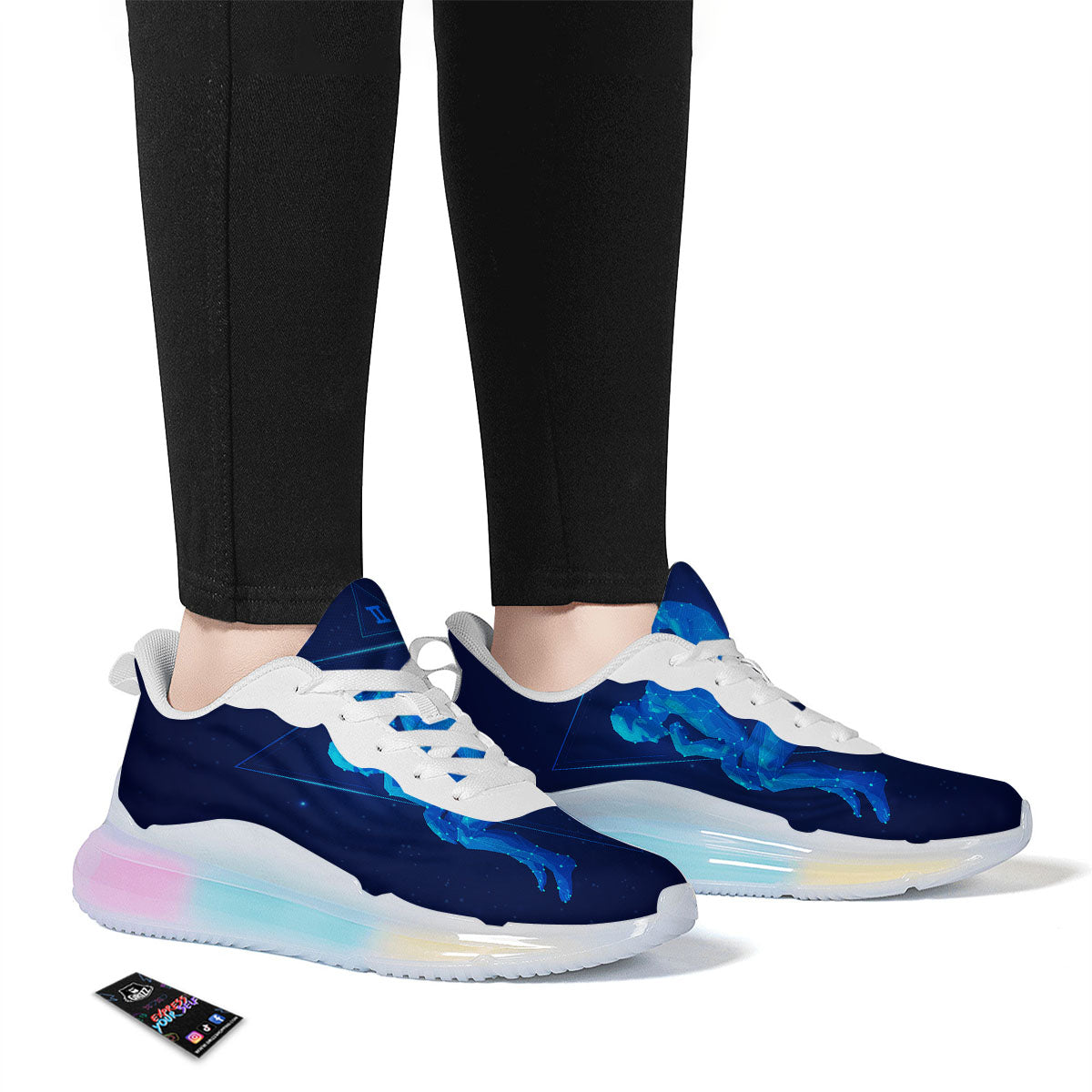 Constellation Gemini Print Running Sneakers-grizzshop