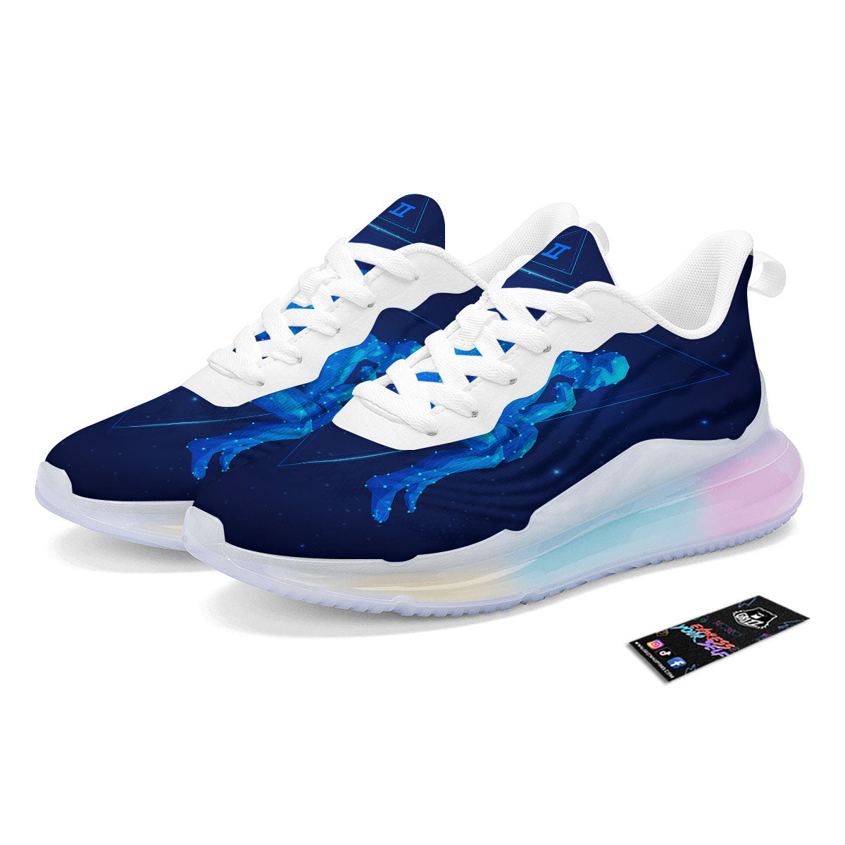 Constellation Gemini Print Running Sneakers-grizzshop