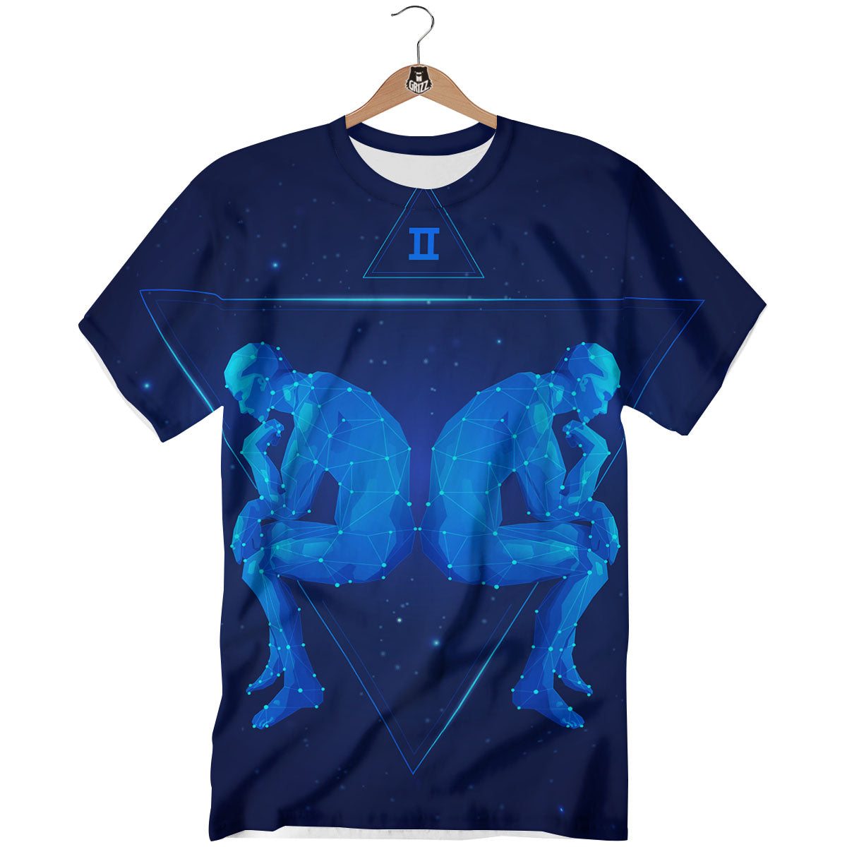 Constellation Gemini Print T-Shirt-grizzshop