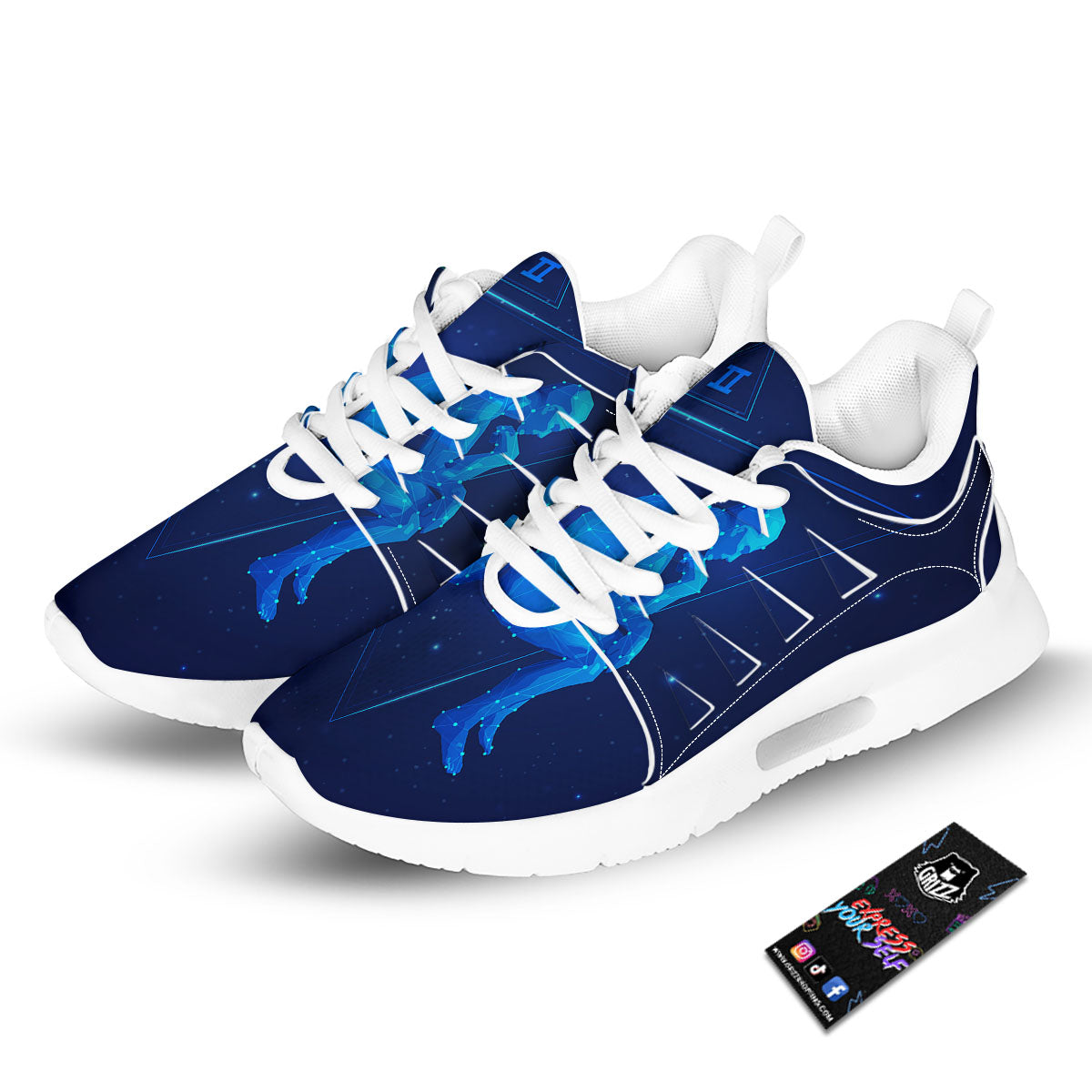 Constellation Gemini Print Tennis Shoes-grizzshop