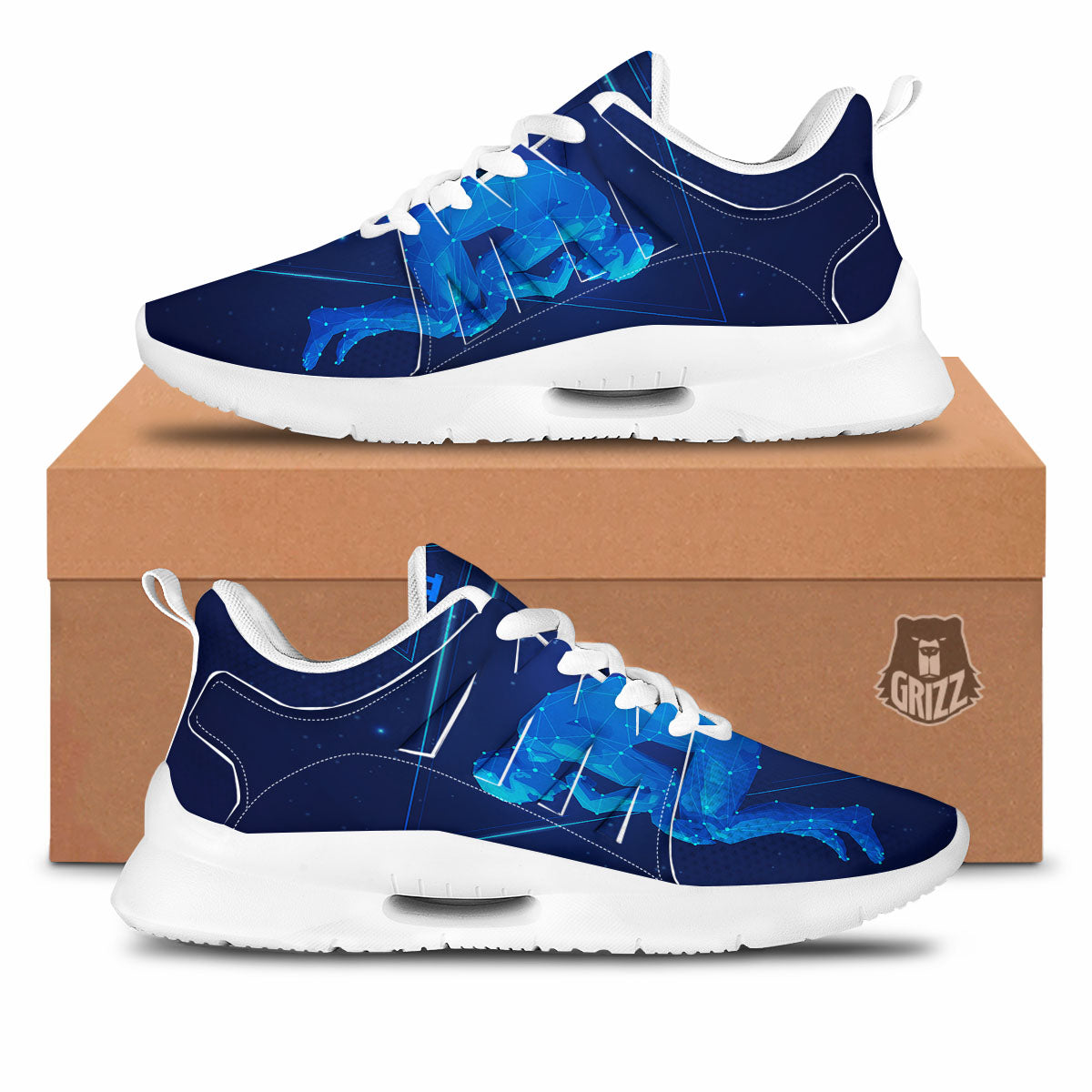 Constellation Gemini Print Tennis Shoes-grizzshop