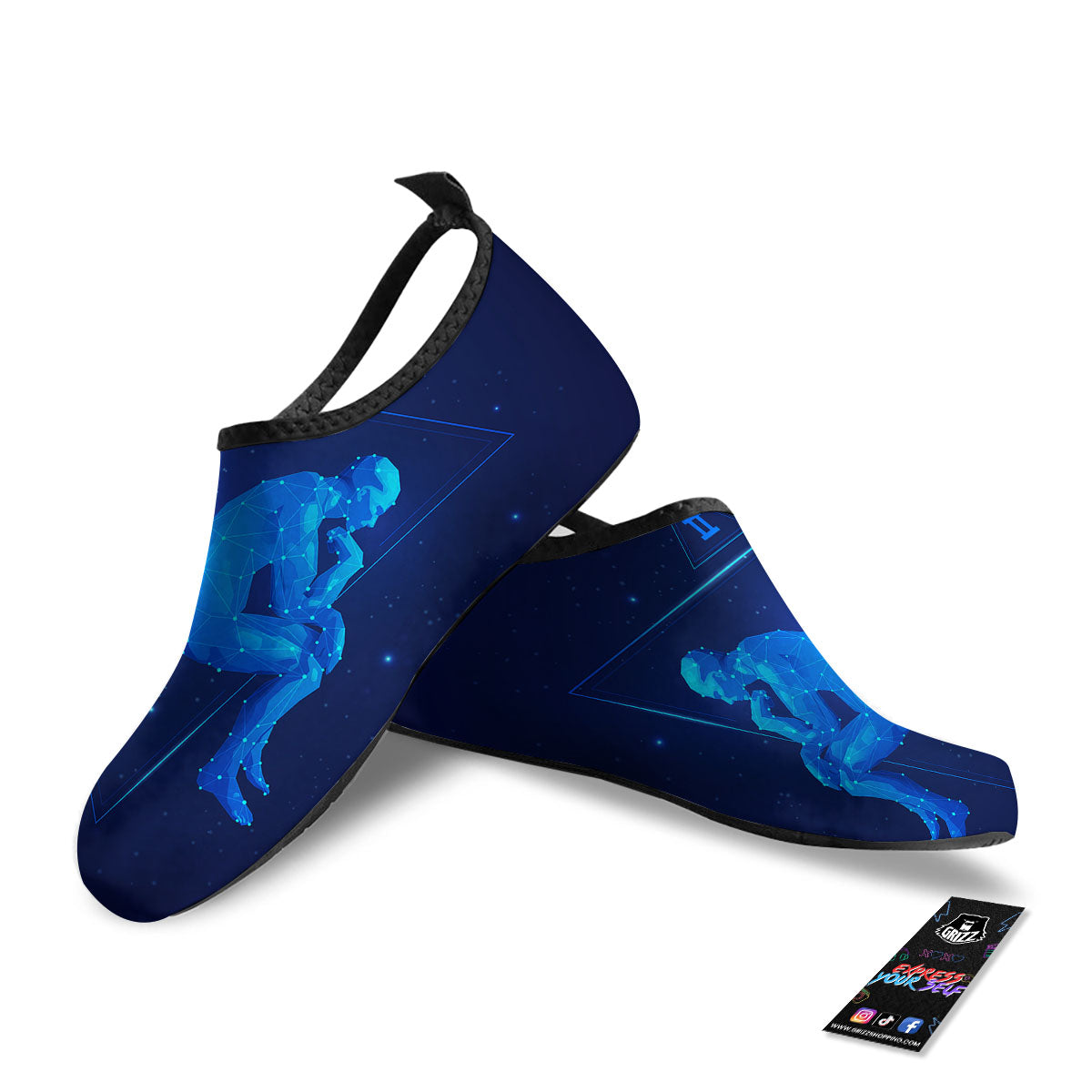 Constellation Gemini Print Water Shoes-grizzshop