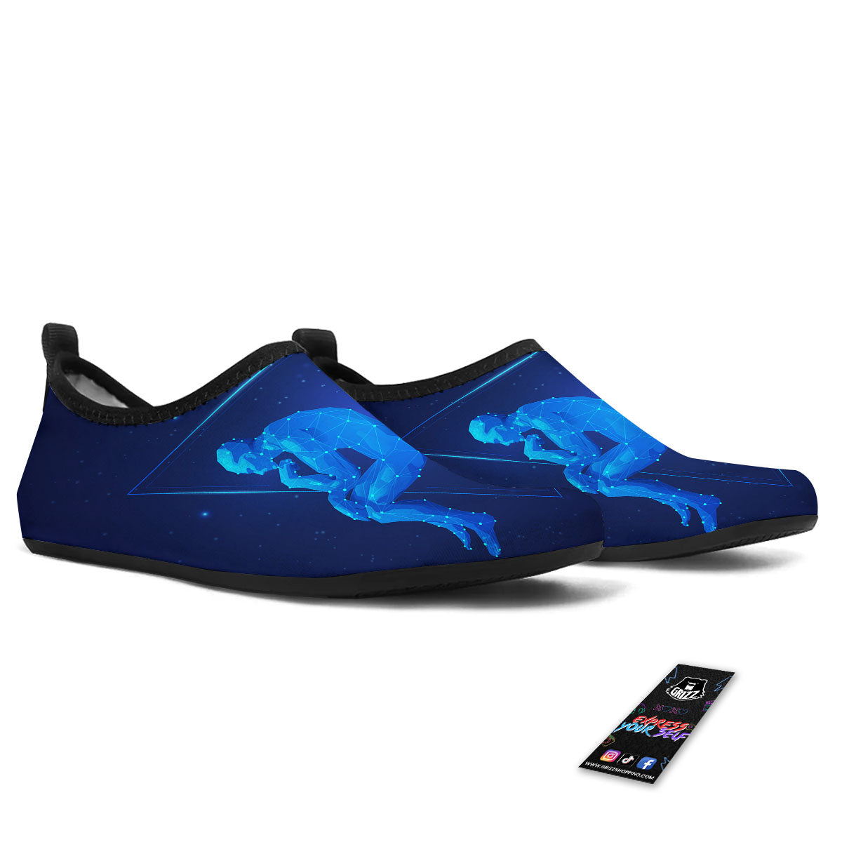 Constellation Gemini Print Water Shoes-grizzshop