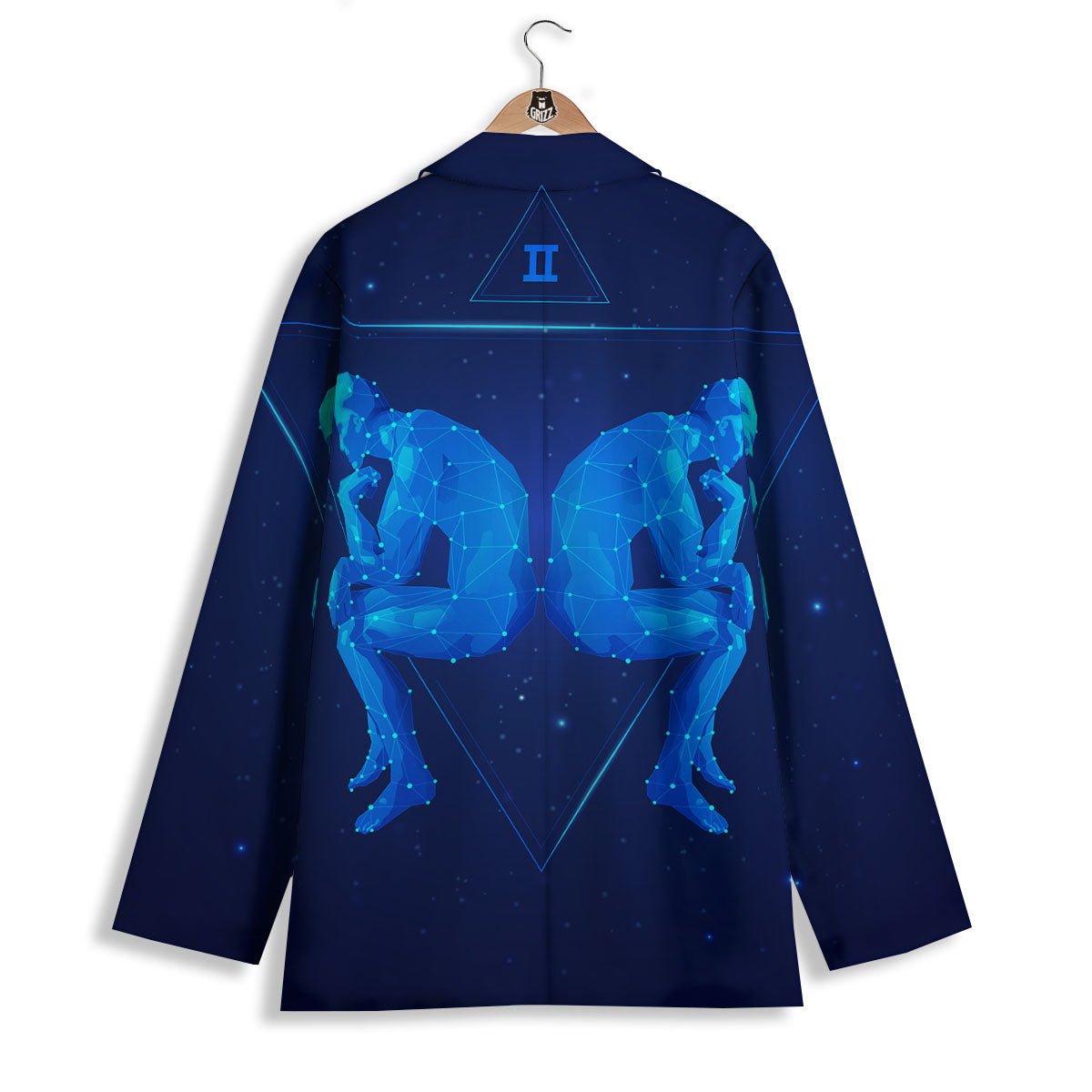 Constellation Gemini Print Women's Blazer-grizzshop