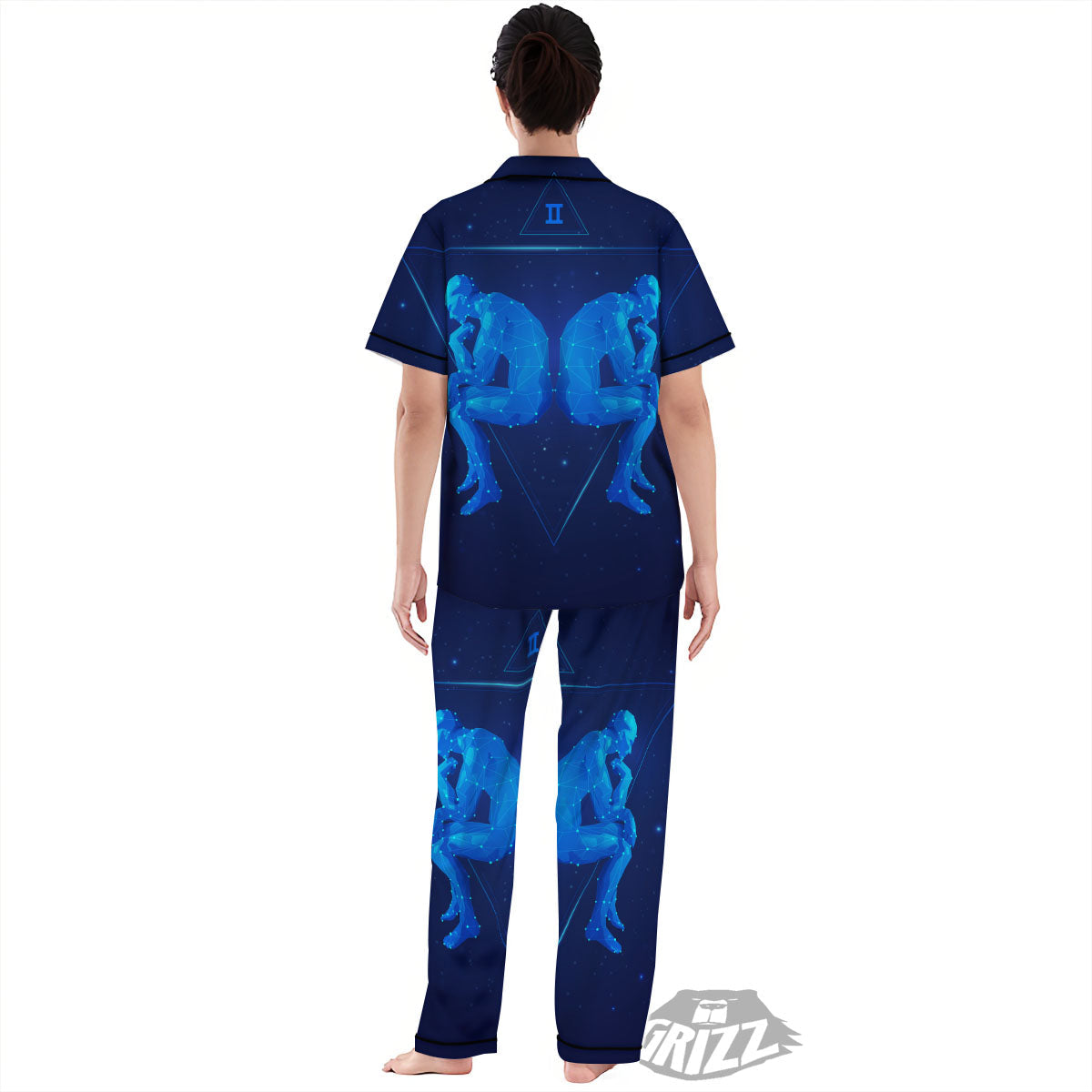 Constellation Gemini Print Women's Pajamas Set-grizzshop
