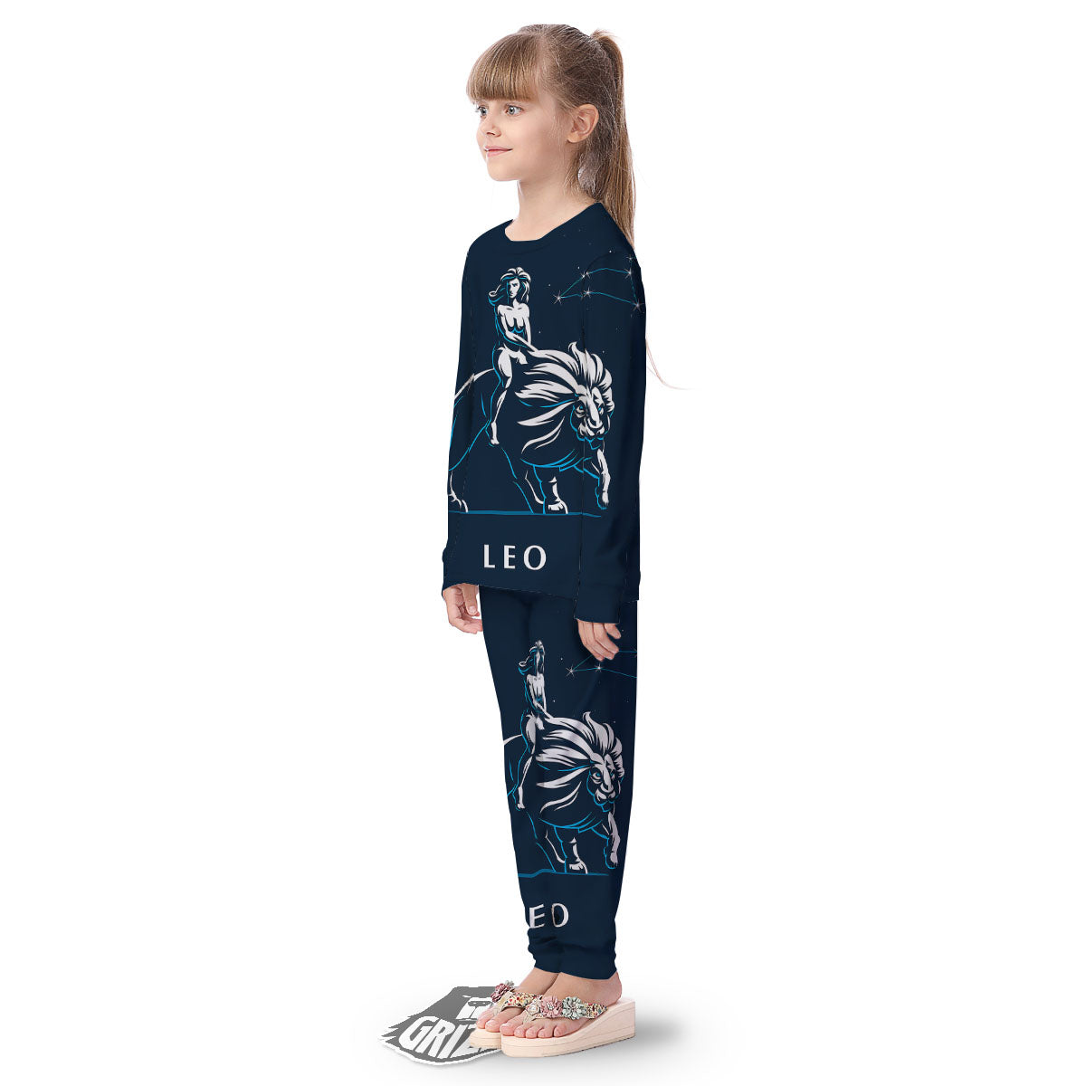 Constellation Leo Print Kid's Pajamas-grizzshop