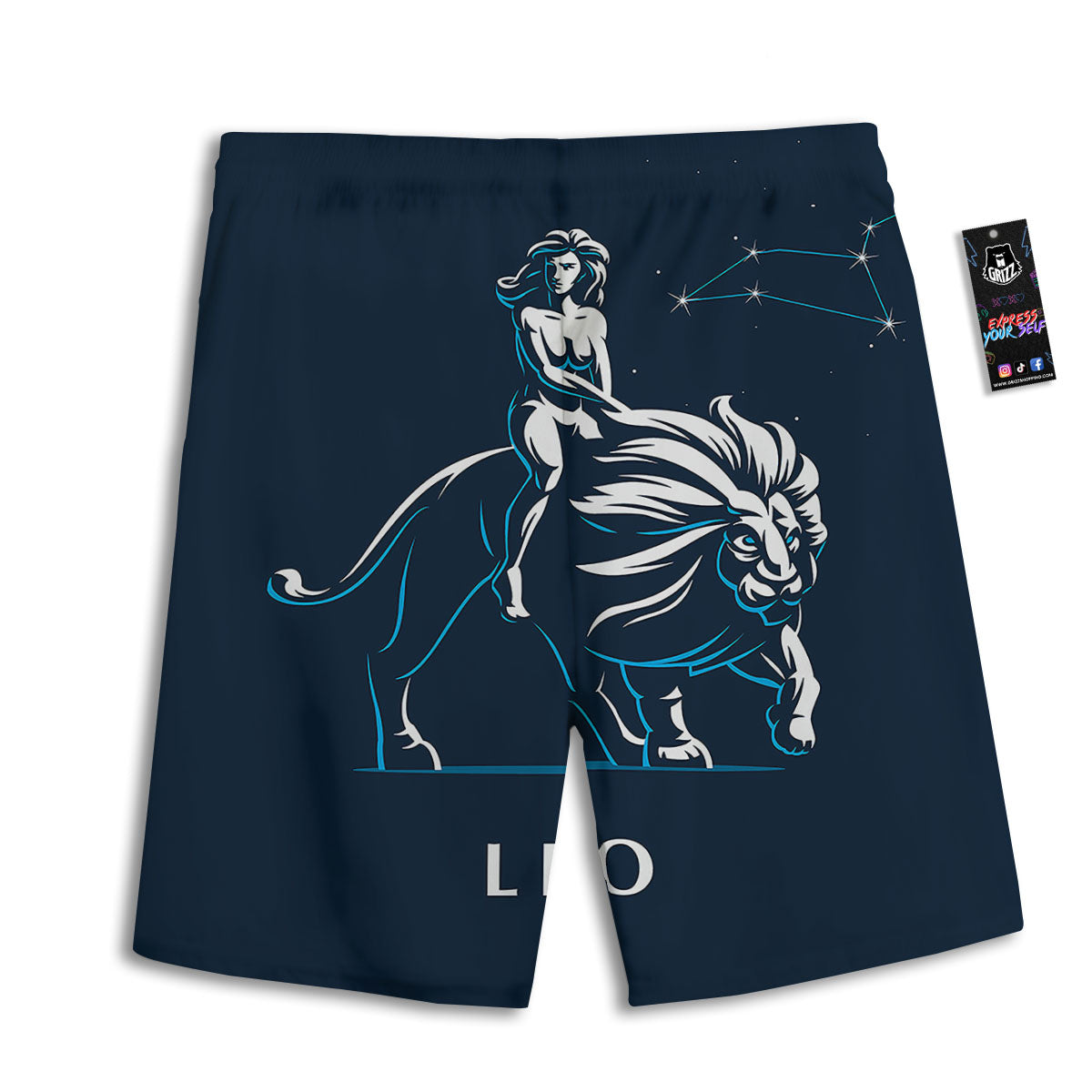 Constellation Leo Print Men's Athletic Shorts