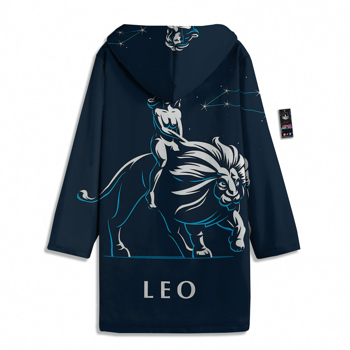 Constellation Leo Print Men's Windbreaker Jacket-grizzshop