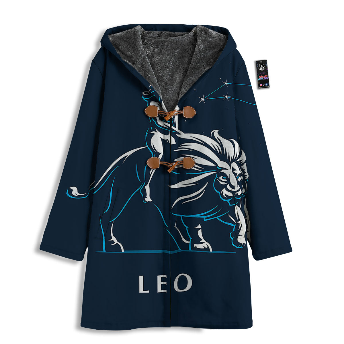 Constellation Leo Print Men's Windbreaker Jacket-grizzshop