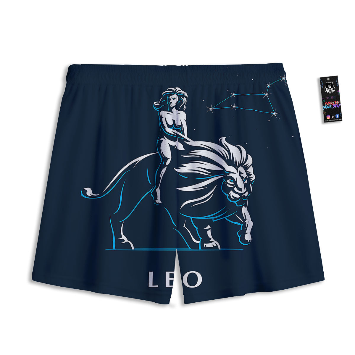 Constellation Leo Print Mesh Shorts