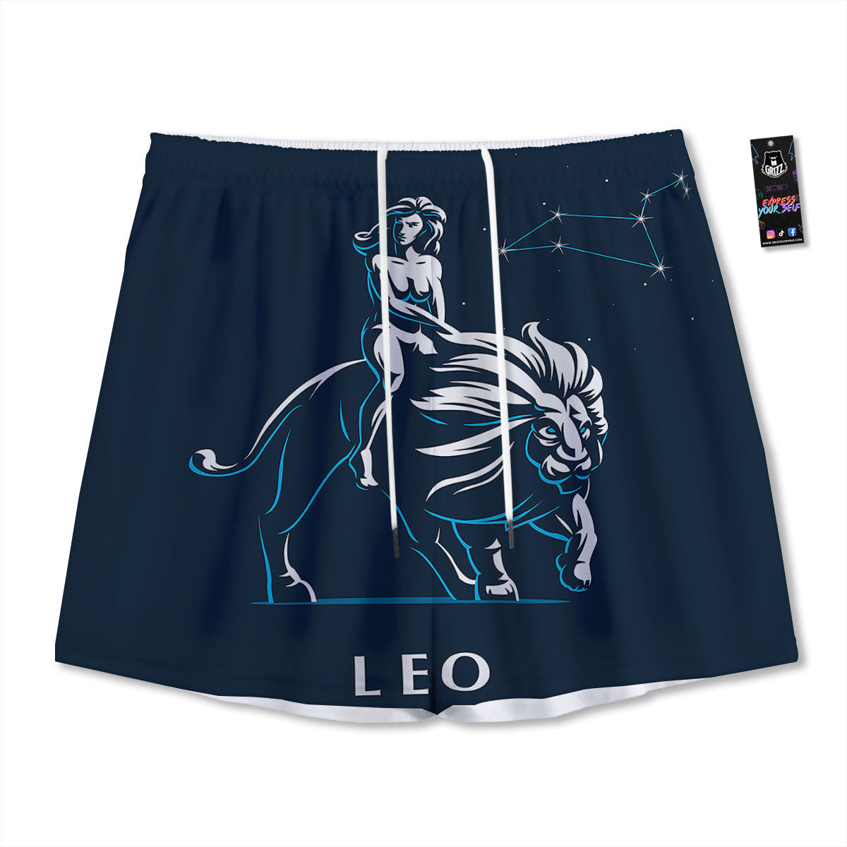 Constellation Leo Print Mesh Shorts