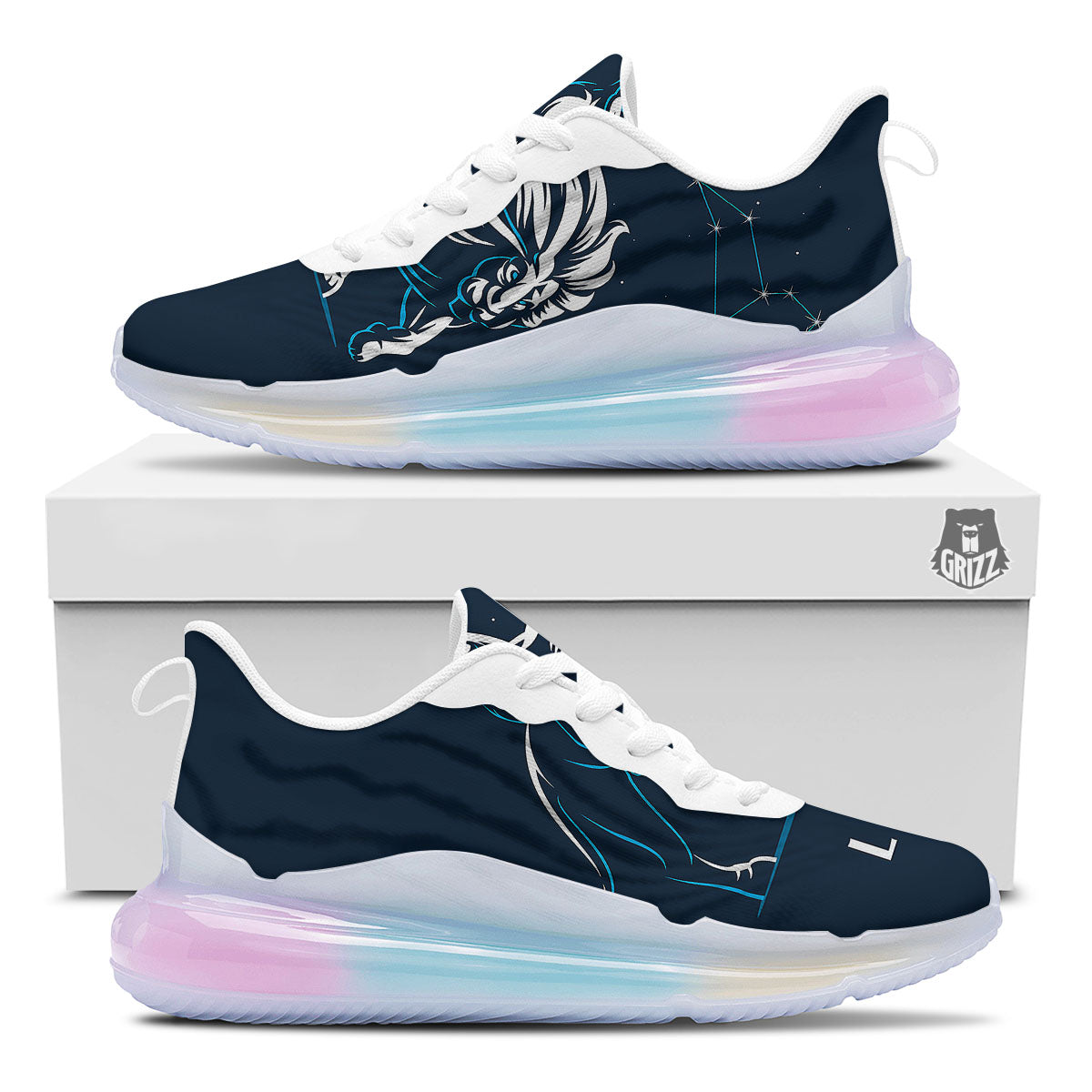 Constellation Leo Print Running Sneakers-grizzshop