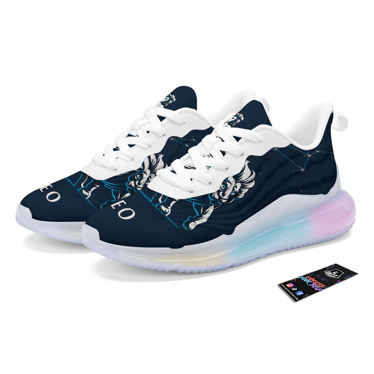 Constellation Leo Print Running Sneakers-grizzshop