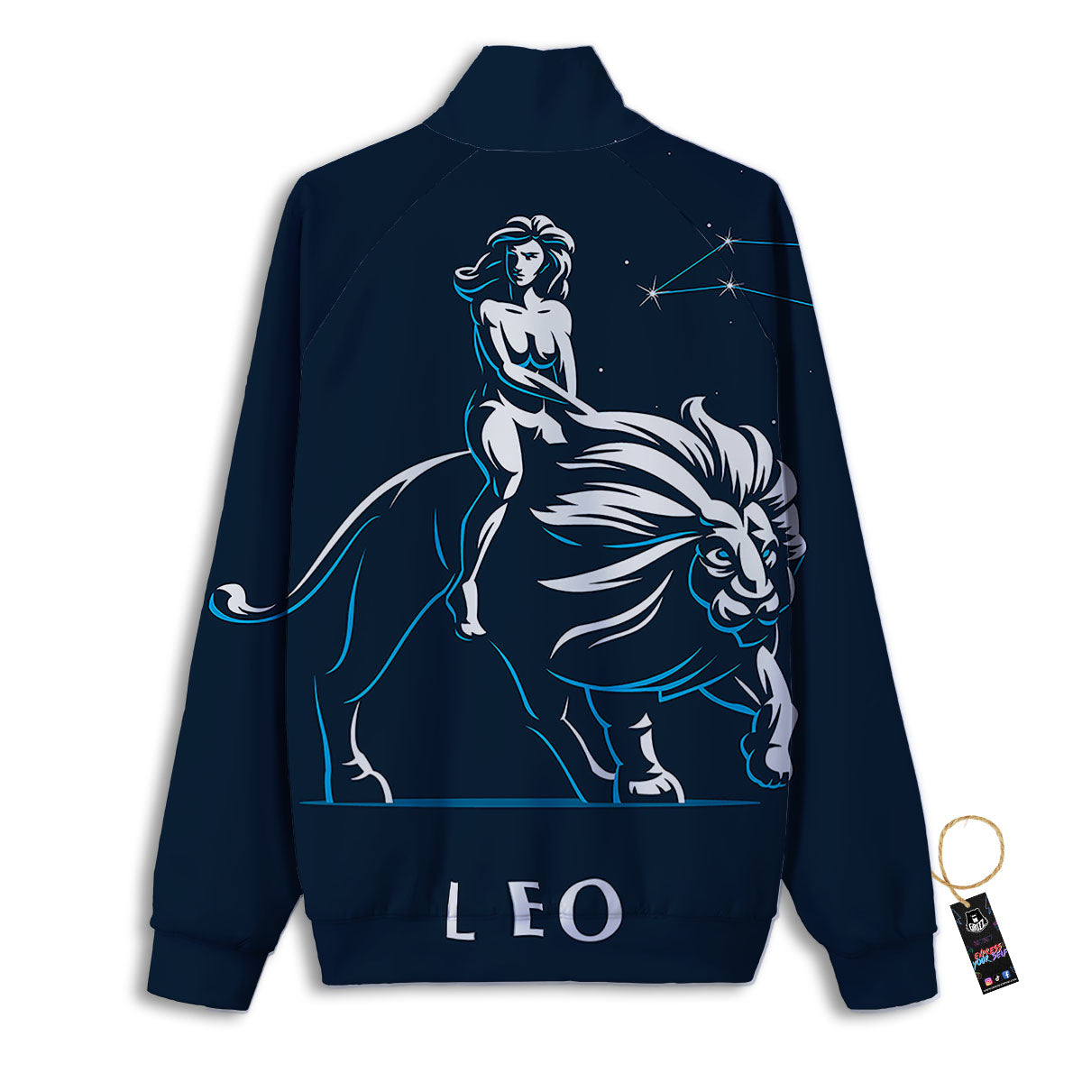 Constellation Leo Print Track Jacket-grizzshop