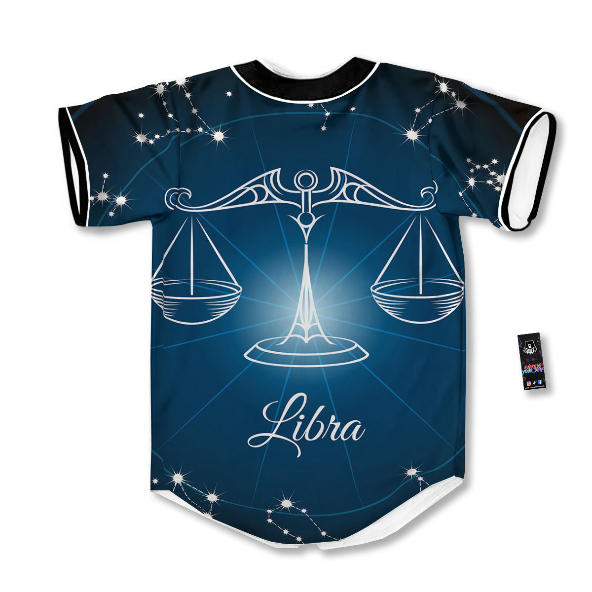 Constellation Libra Print Baseball Jersey-grizzshop