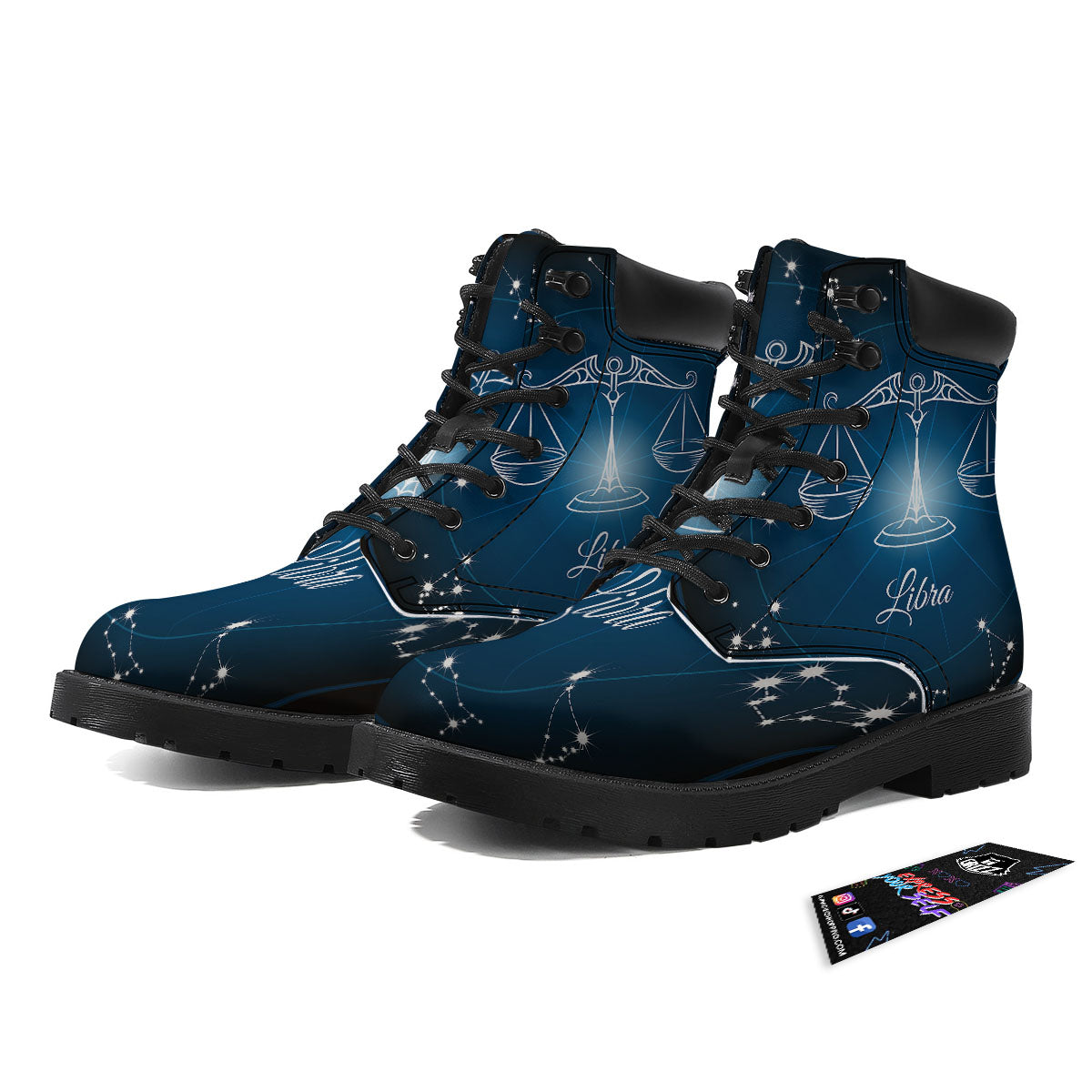 Constellation Libra Print Boots-grizzshop