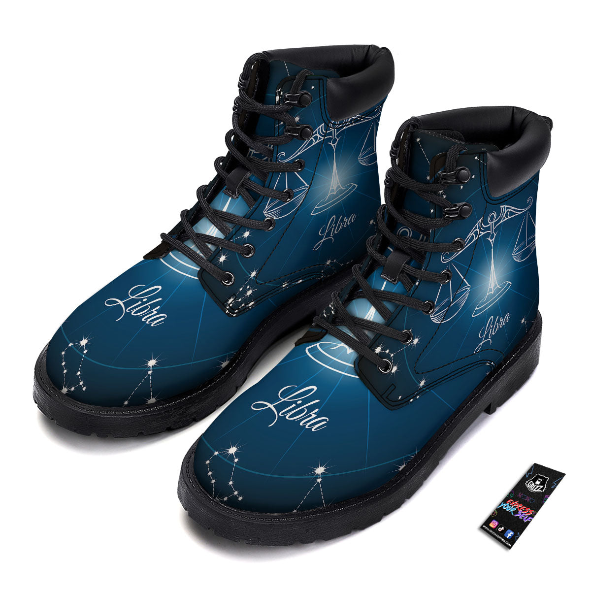 Constellation Libra Print Boots-grizzshop