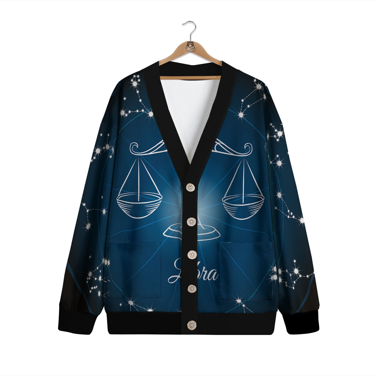 Constellation Libra Print Cardigan-grizzshop