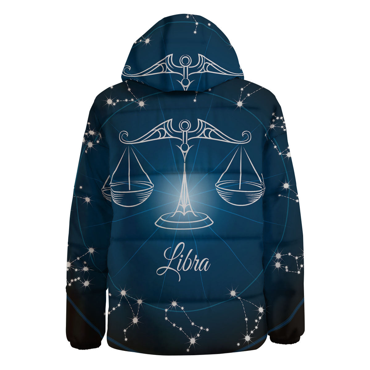 Constellation Libra Print Down Jacket-grizzshop