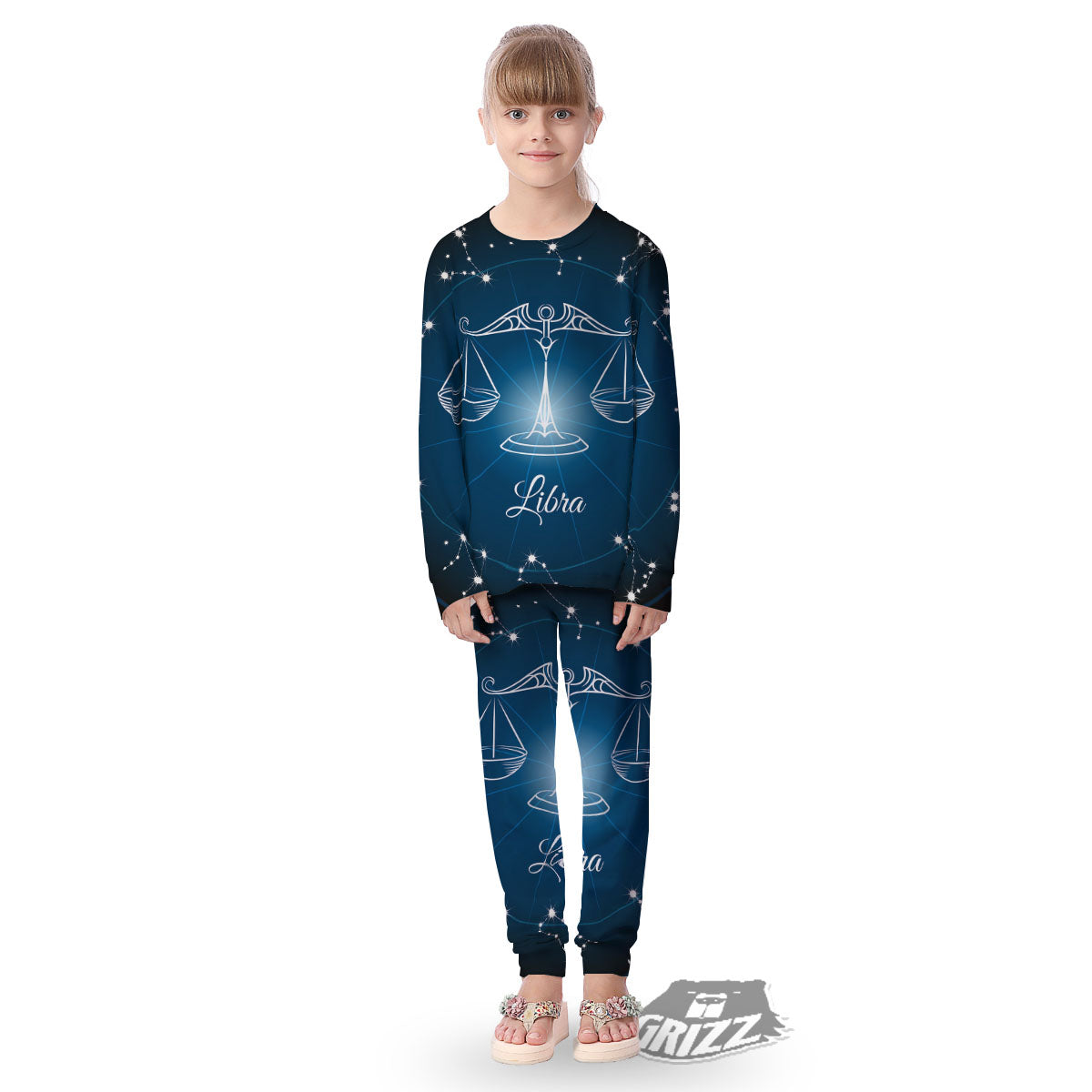 Constellation Libra Print Kid's Pajamas-grizzshop