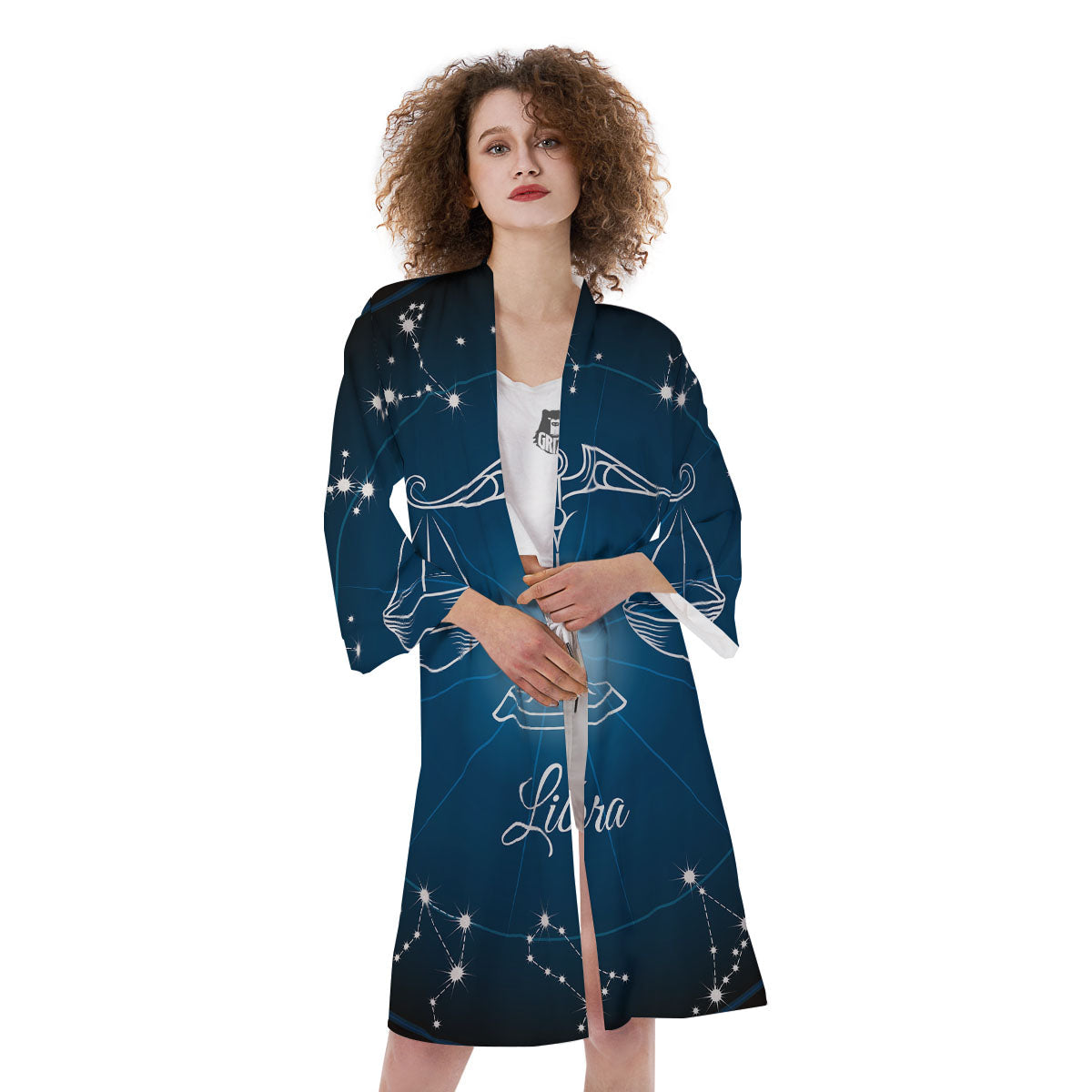 Constellation Libra Print Kimono-grizzshop