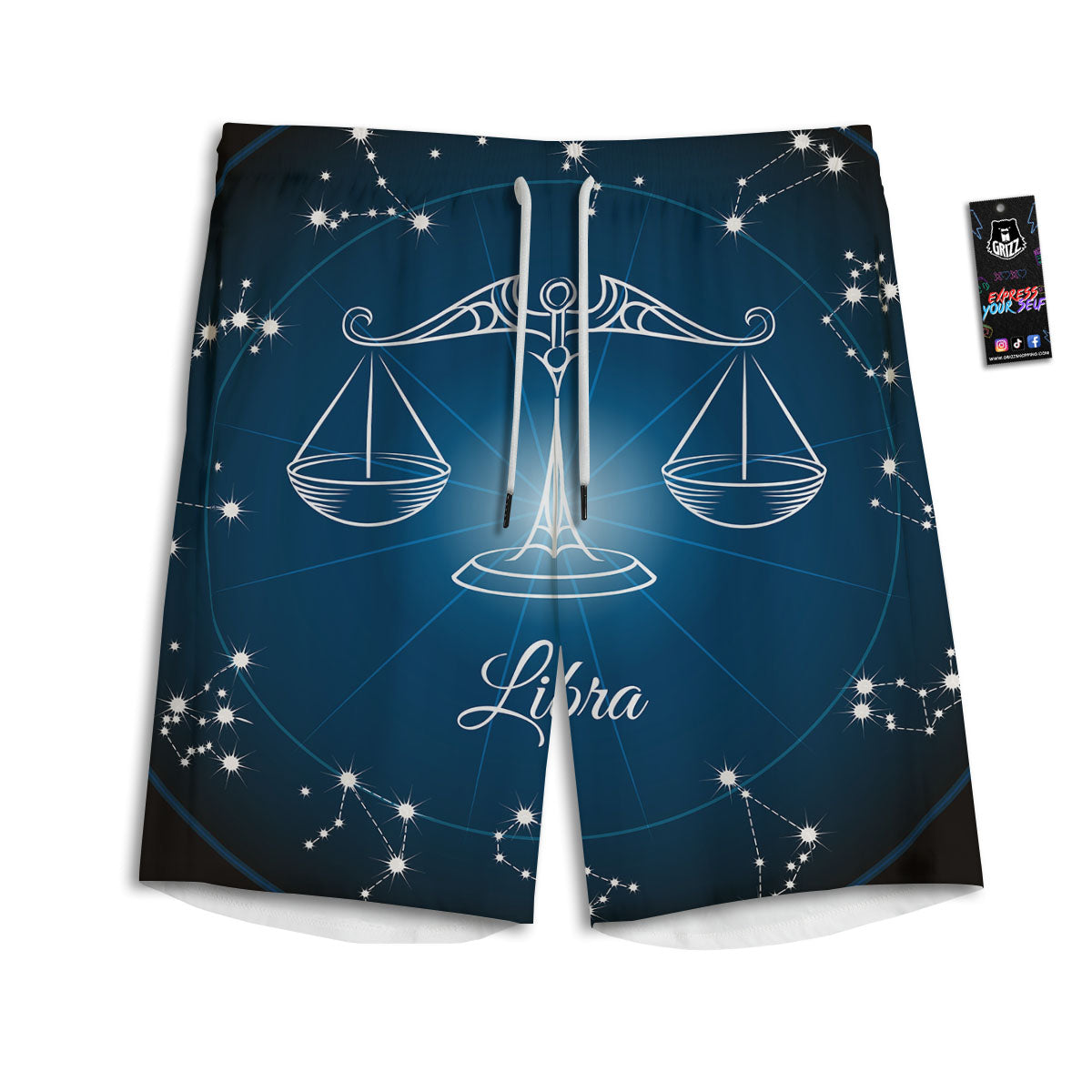 Constellation Libra Print Men's Athletic Shorts