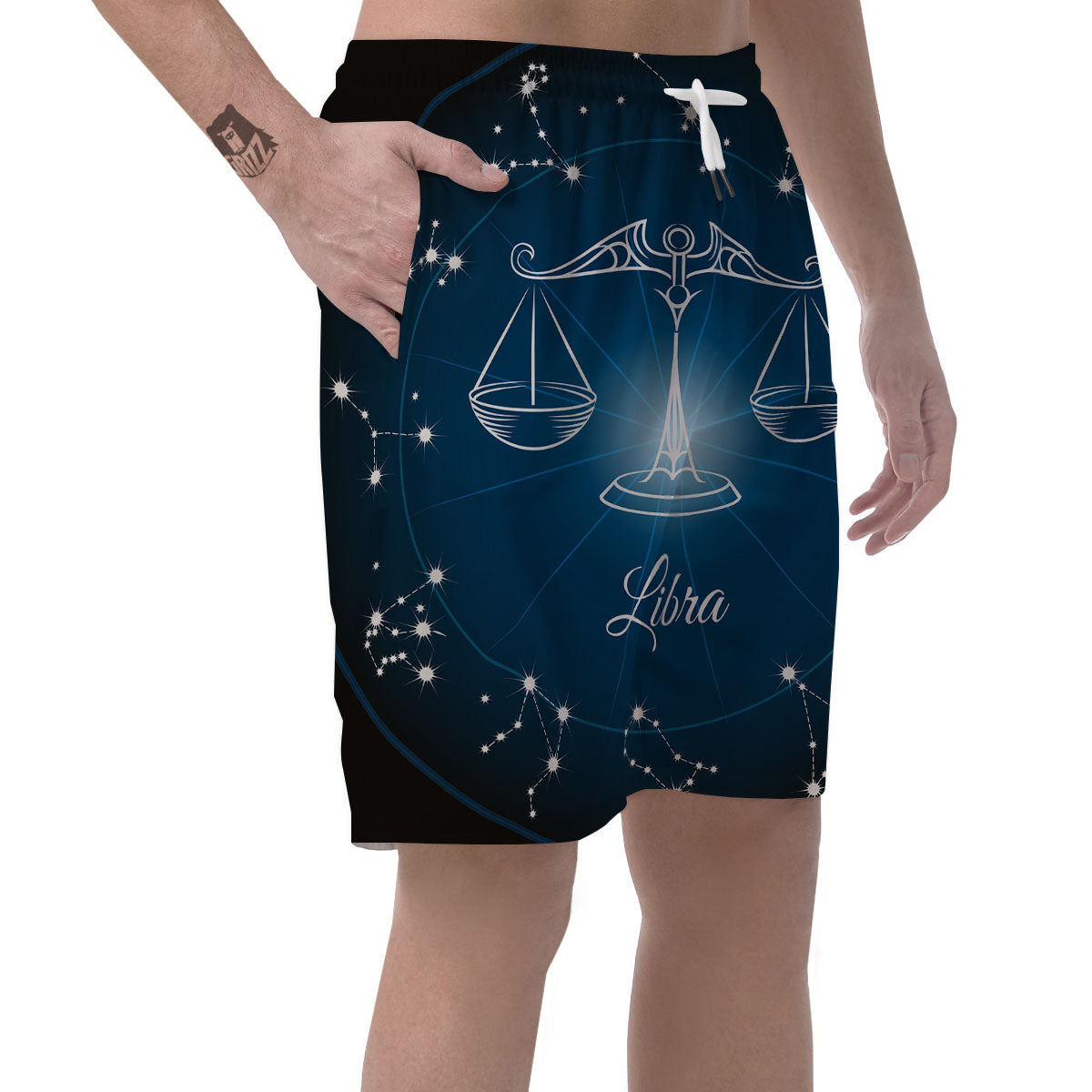 Constellation Libra Print Men's Shorts-grizzshop