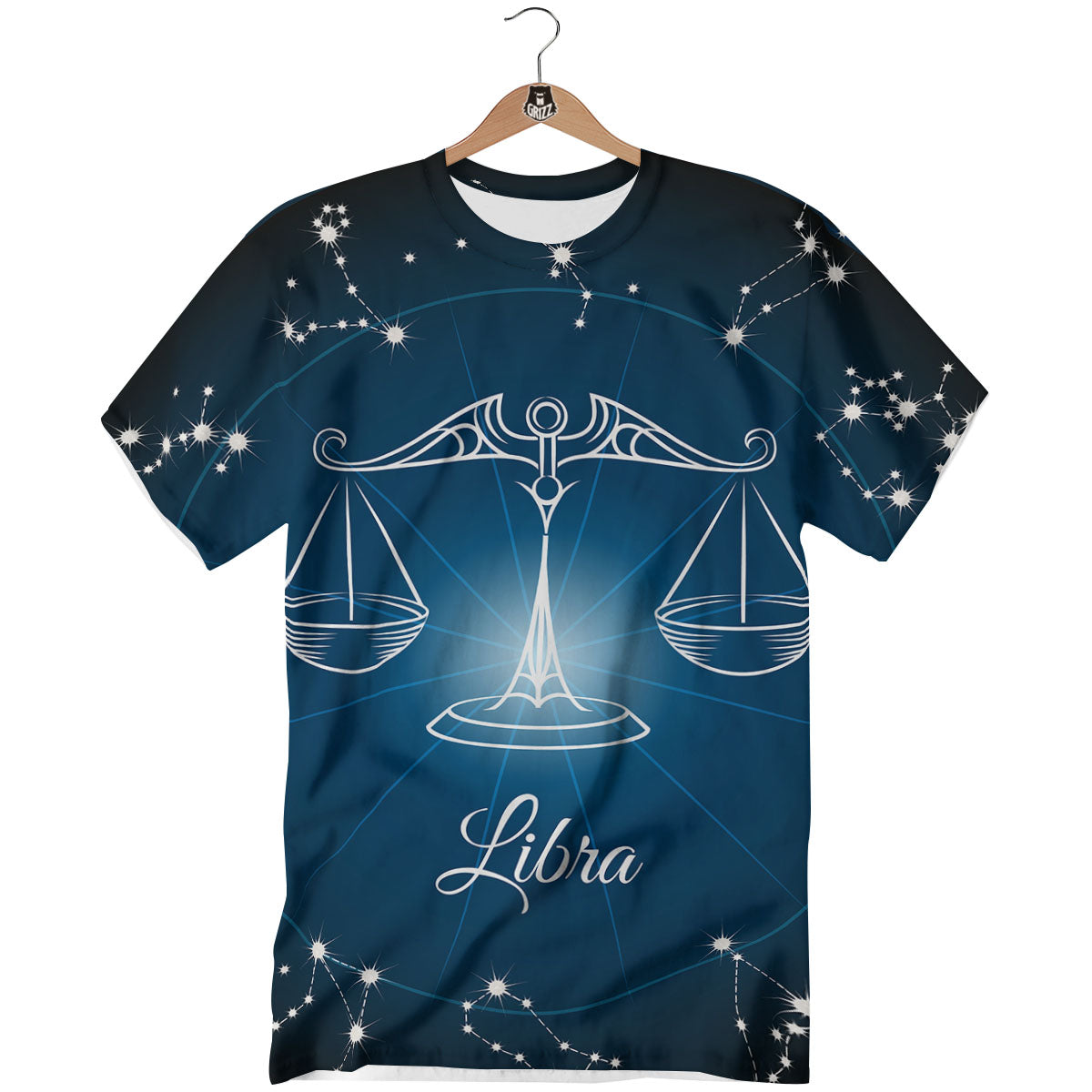 Constellation Libra Print T-Shirt-grizzshop