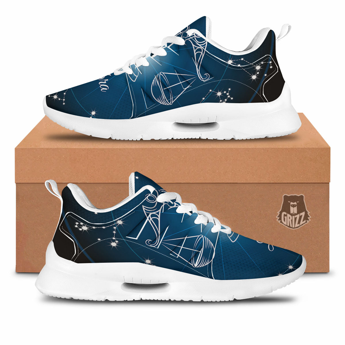 Constellation Libra Print Tennis Shoes-grizzshop