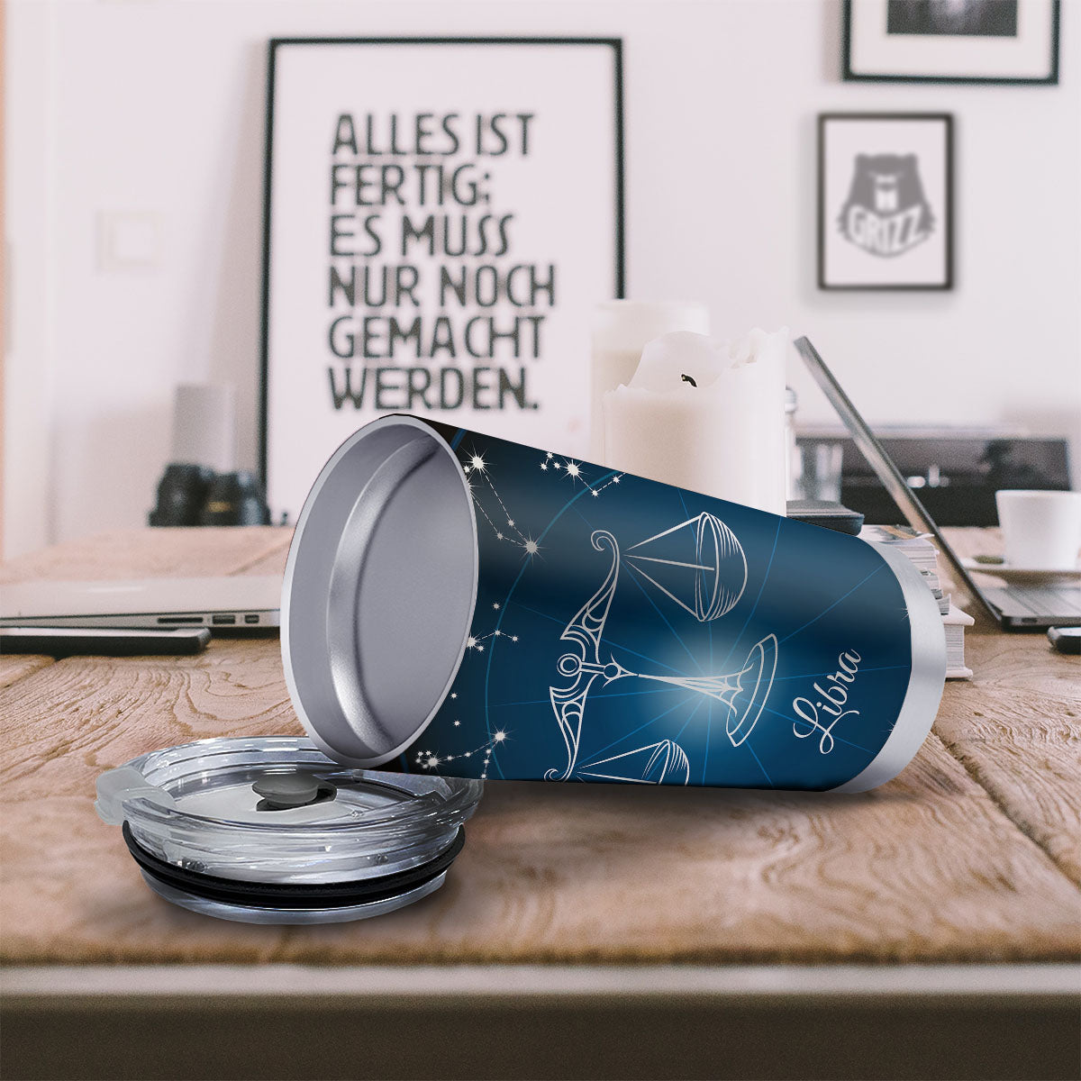 Constellation Libra Print Tumbler-grizzshop