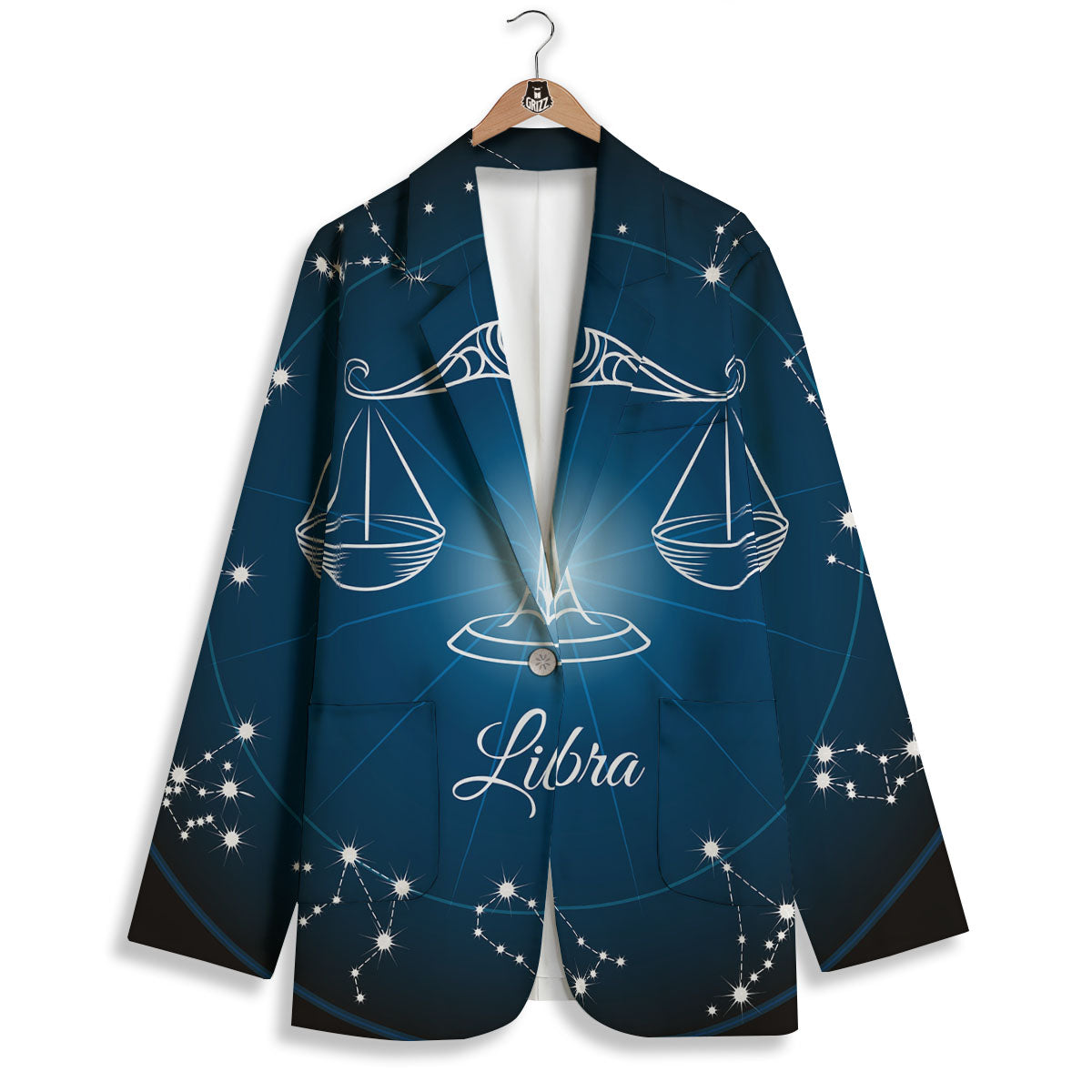 Constellation Libra Print Women's Blazer-grizzshop