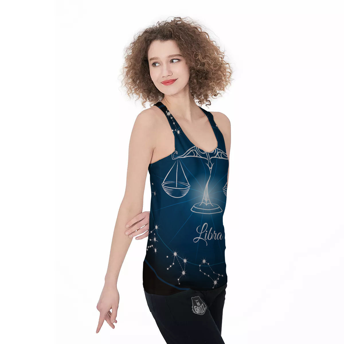 Constellation Libra Print Women's Racerback Tank Top-grizzshop