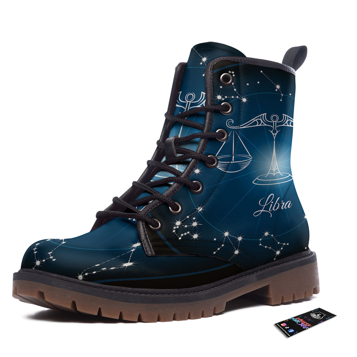 Constellation Libra Print Work Boots-grizzshop