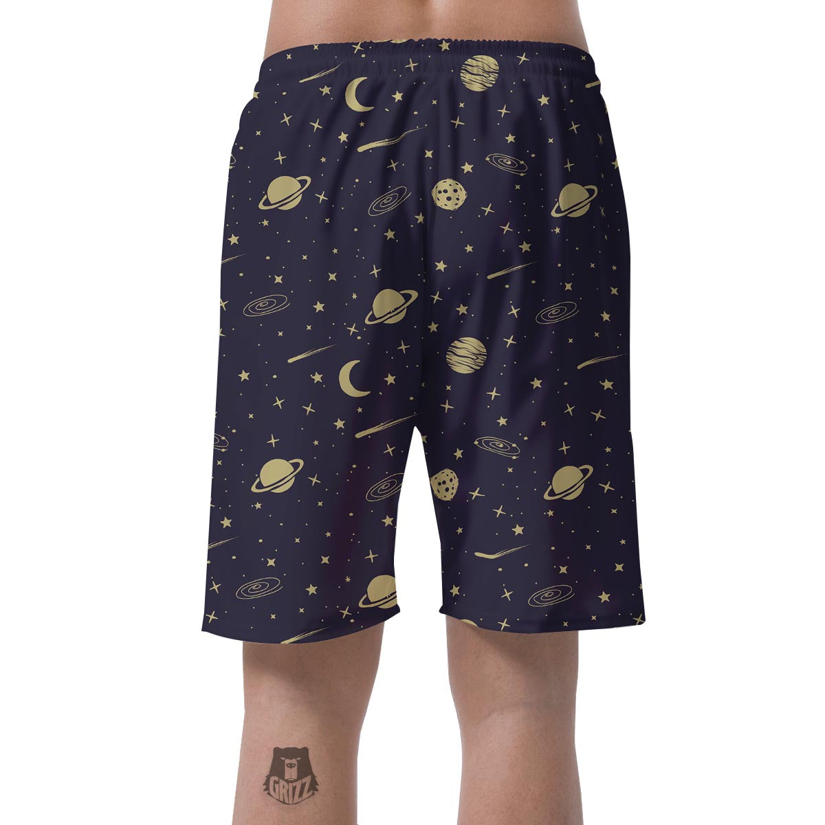 Constellation Pattern Print Men's Shorts-grizzshop