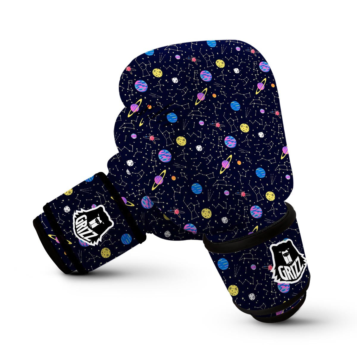 Constellation Planet Print Pattern Boxing Gloves-grizzshop