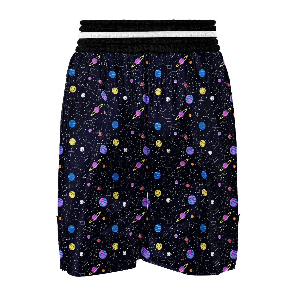 Constellation Planet Print Pattern Boxing Shorts-grizzshop