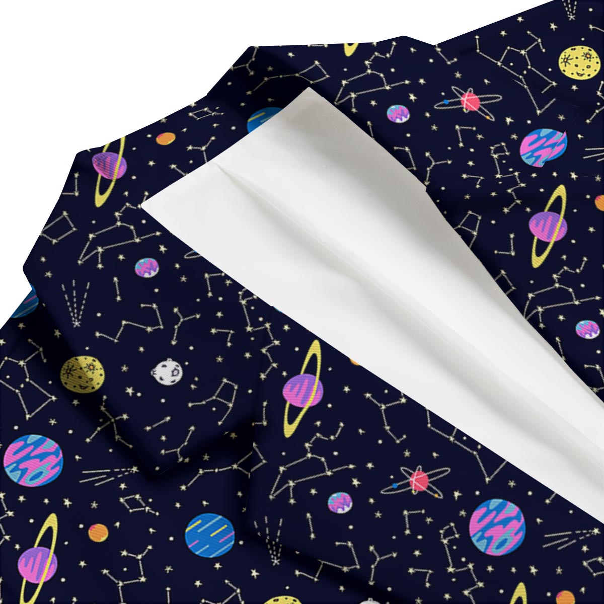 Constellation Planet Print Pattern Men's Blazer-grizzshop