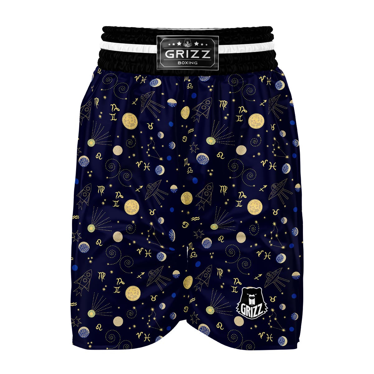 Constellation Print Pattern Boxing Shorts-grizzshop