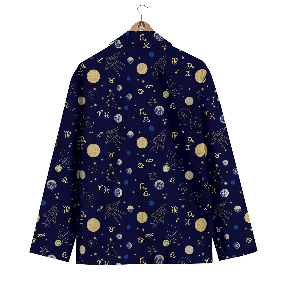 Constellation Print Pattern Men's Blazer-grizzshop