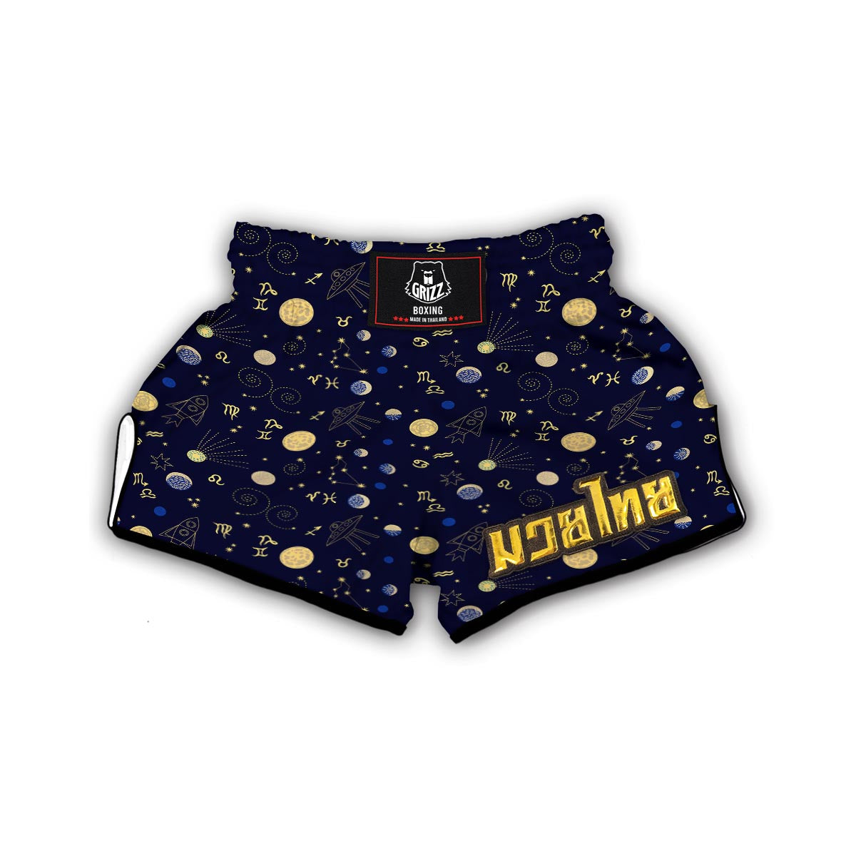 Constellation Print Pattern Muay Thai Boxing Shorts-grizzshop