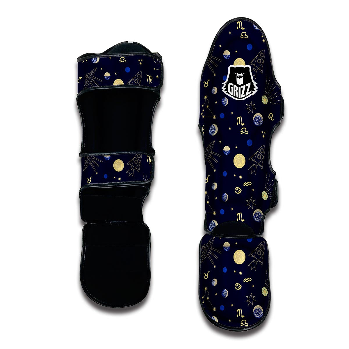 Constellation Print Pattern Muay Thai Shin Guards-grizzshop