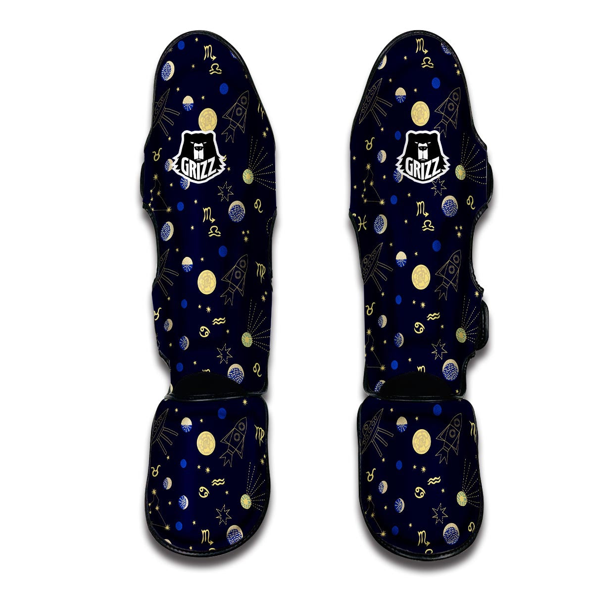 Constellation Print Pattern Muay Thai Shin Guards-grizzshop