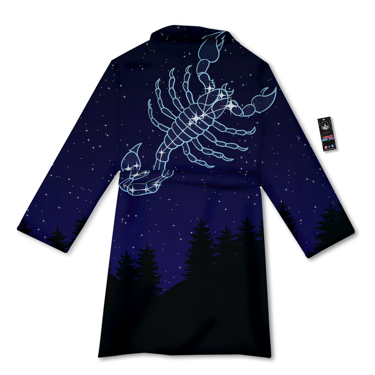 Constellation Scorpio Print Bathrobe-grizzshop