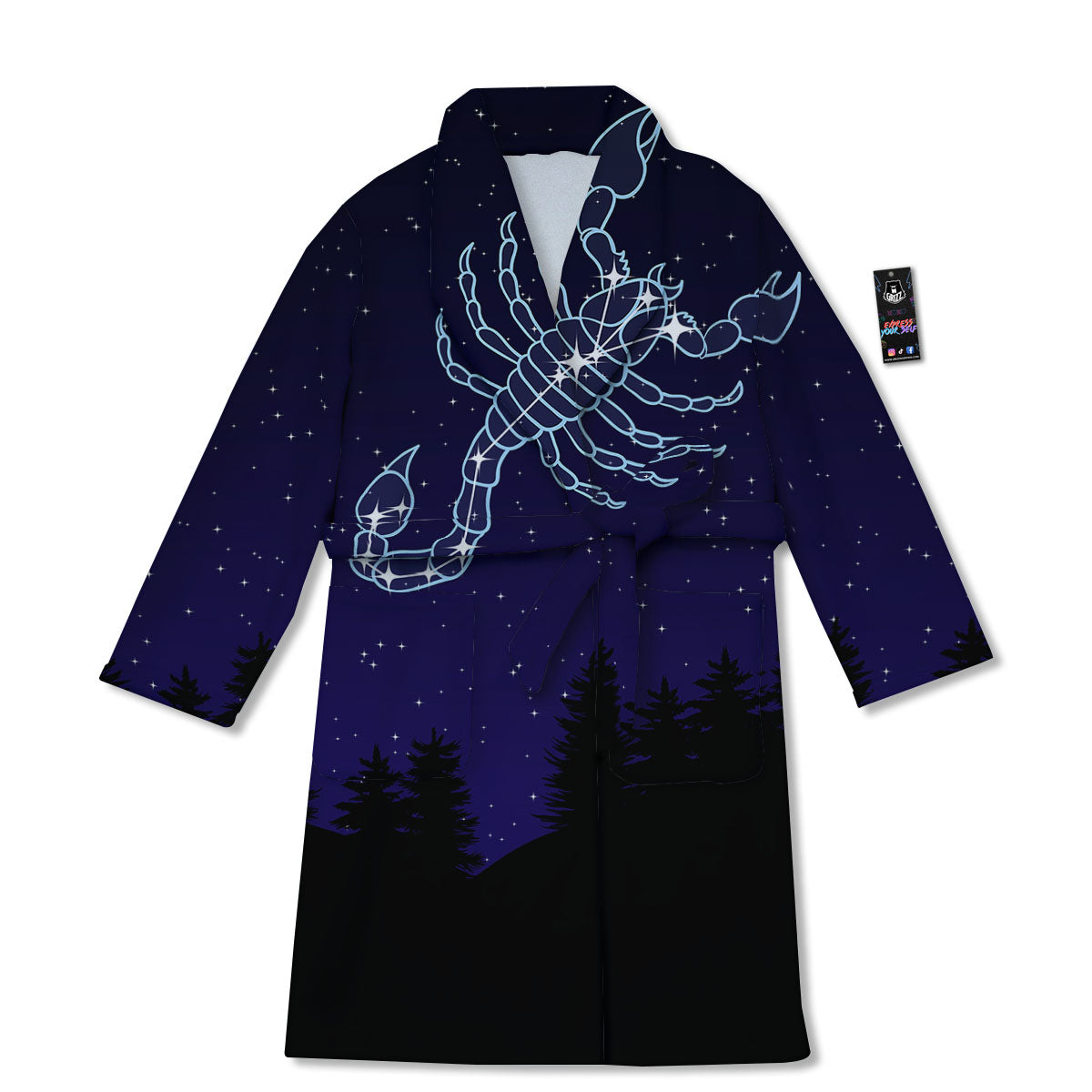 Constellation Scorpio Print Bathrobe-grizzshop