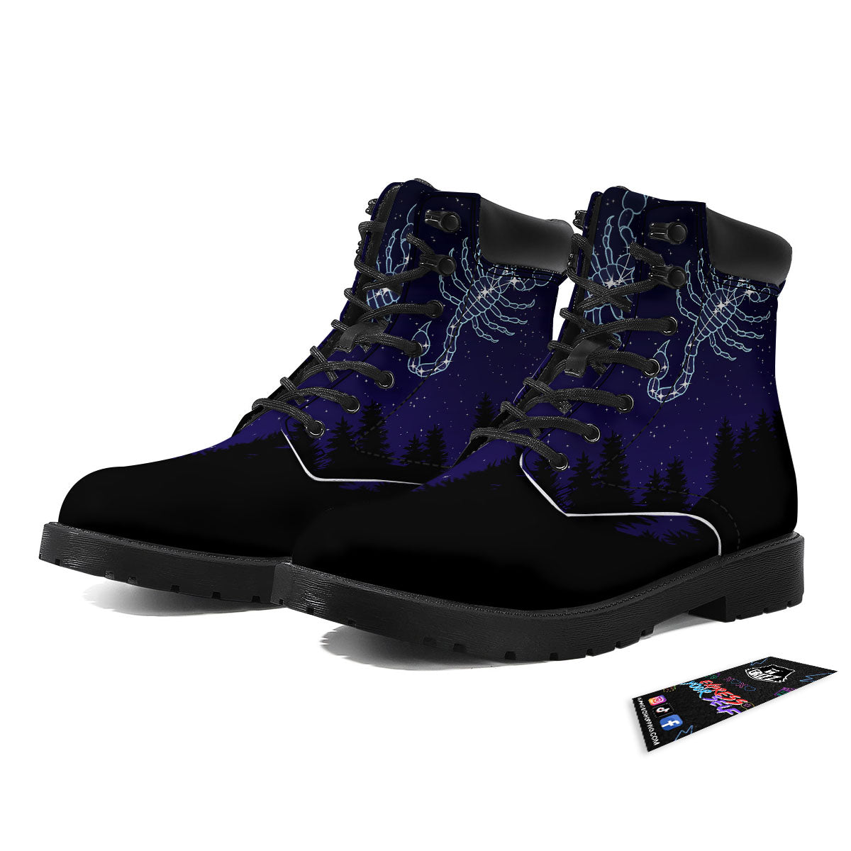 Constellation Scorpio Print Boots-grizzshop