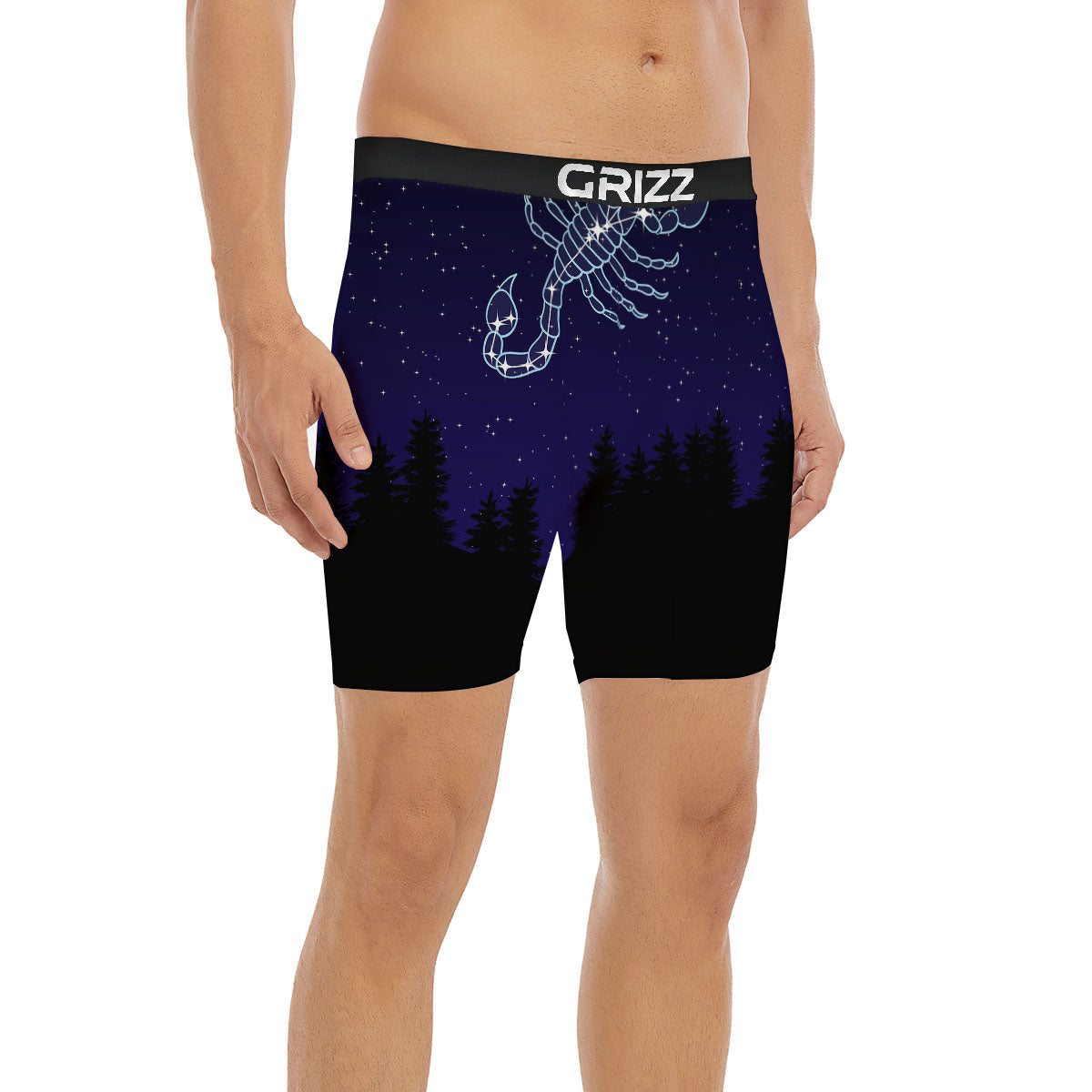 Constellation Scorpio Print Boxer Briefs-grizzshop