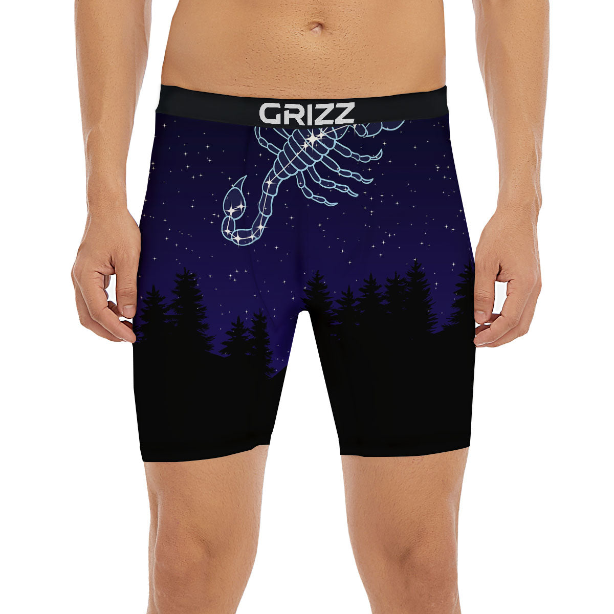 Constellation Scorpio Print Boxer Briefs-grizzshop